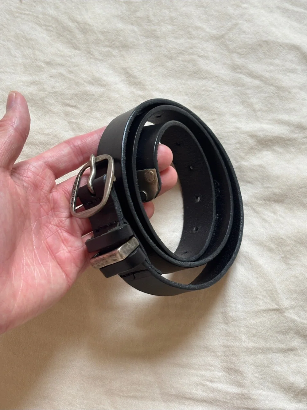 G-Star Raw Black Leather Western Belt Size 34